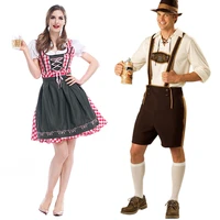 man women oktoberfest costume dirndl lederhosen outfit traditional bavaria beer party fancy dress