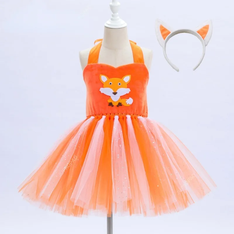 Очаровательный костюм для косплея лисы девочек нейлоновые всесезонные щипцы