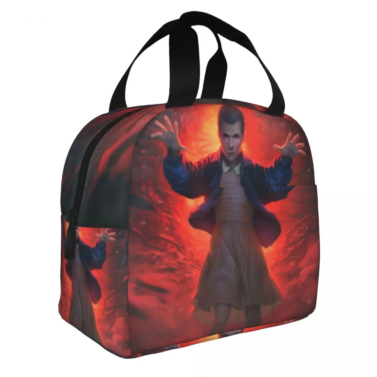 Eleven Scylla Smite X Stranger Things Lunch Bento Bag Portable Aluminum Foil thickened Thermal Cloth Lunch Bag for Women Men Boy