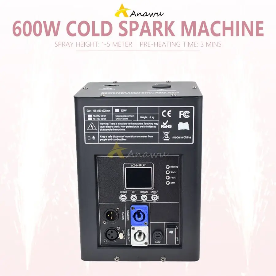 

Аппарат для фонтана холодной свечи без налога, 1 шт., 600 Вт, пульт дистанционного управления DMX, аппарат для спецэффектов для диджея, бара, дискотеки, свадьбы, вечеринки, Рождества