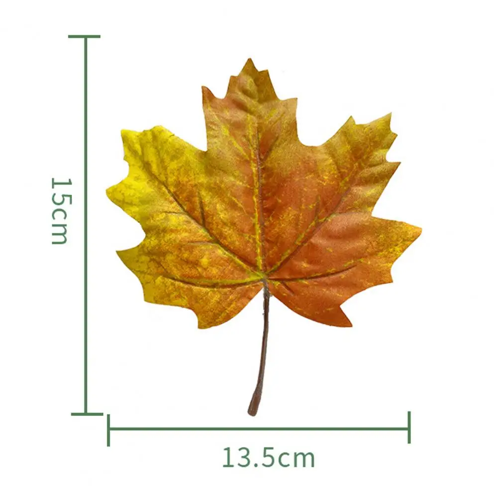 

Bright-colored 12Pcs Beautiful Clear Vines Fake Maple Leaf Pastoral Fake Maple Leaf Vivid Home Decor