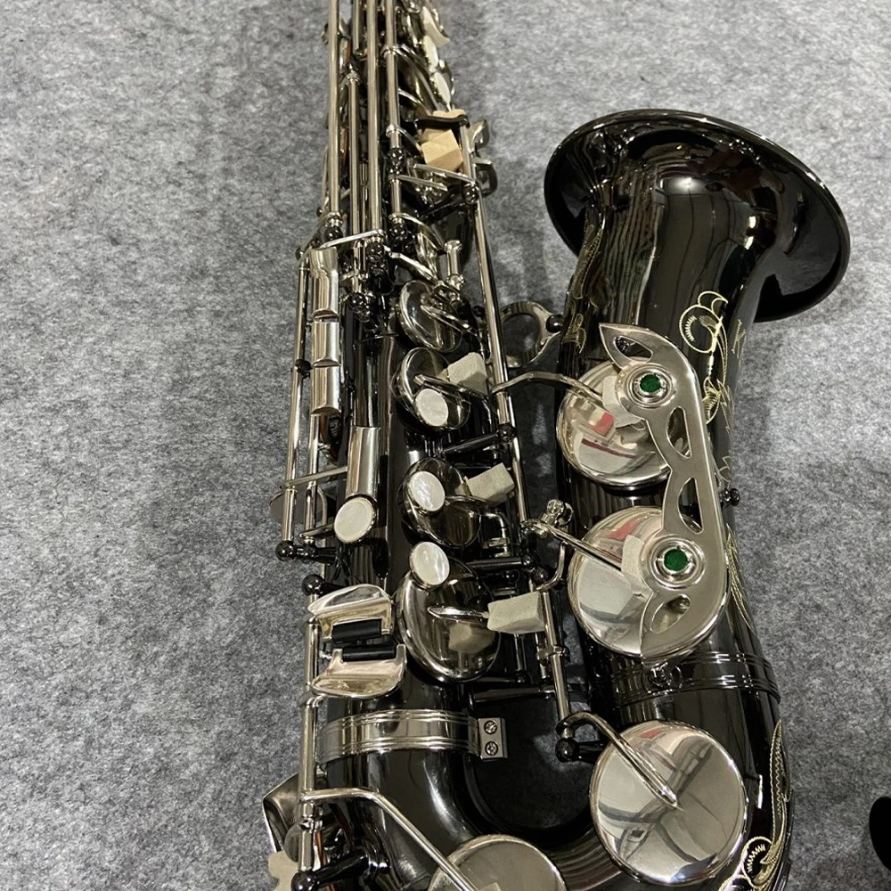 

Классический E-flat альт-саксофон SX90R с никелированным черным немецким мастерством производит узор с ручной гравировкой «один к одному»