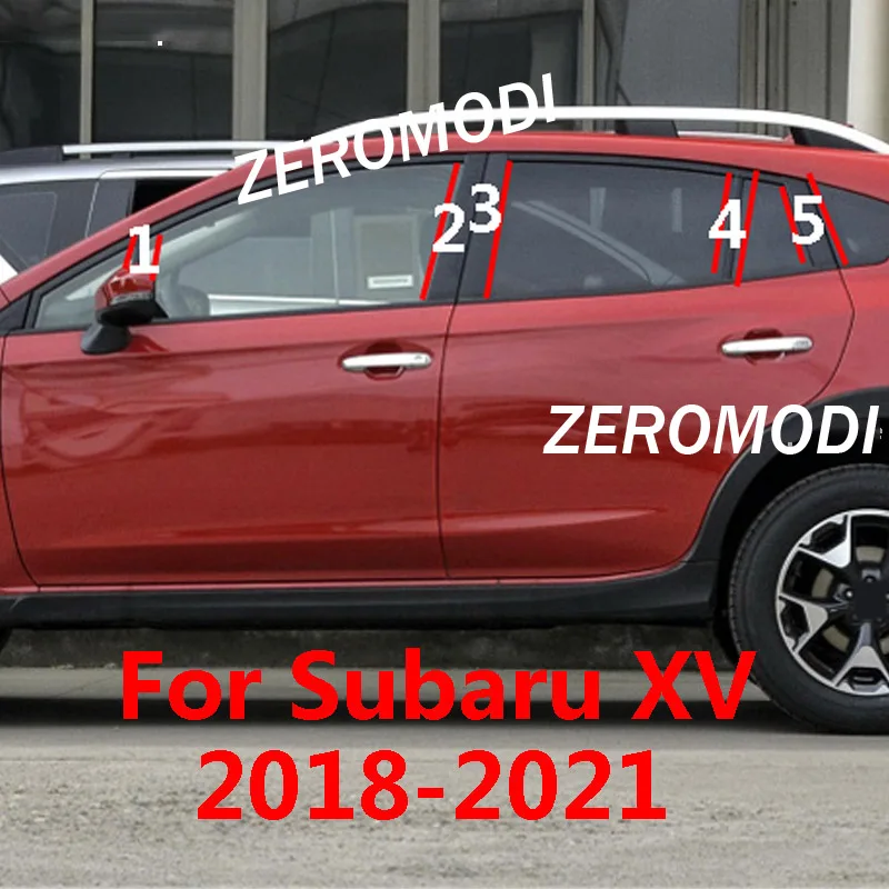 

Автомобильная поликарбонатная накладка на дверь окно Центральная средняя Колонка декоративная защита B C полоса крышка для Subaru XV Crosstrek 2018 2019 2020 2021