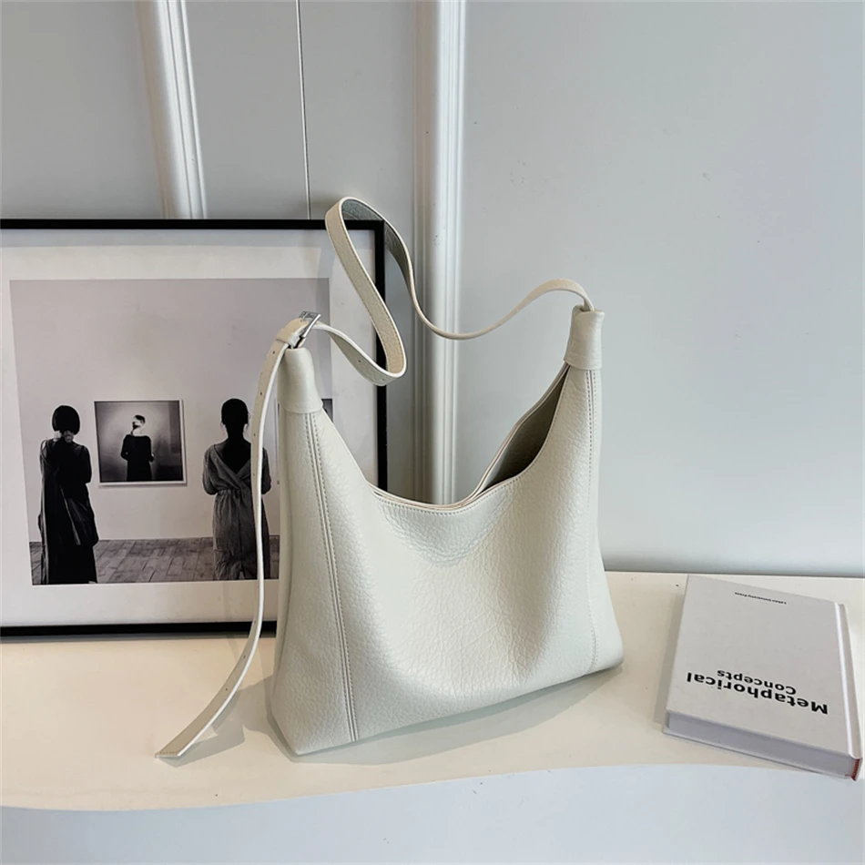 

New Solid Color Women's Bag 2023 Brand Designer Zipper Big Handbags Lady Fashion Shoulder Bag PU Leather Casual Hobo Bags Sac