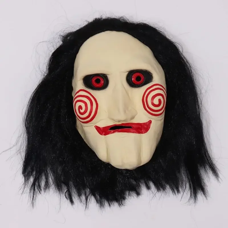 Женская маска-загадка с париком латексная ужасная страшная маска для Хэллоуина