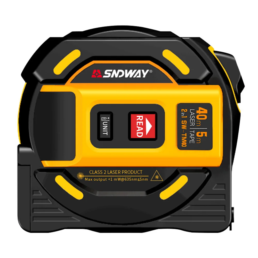 

2-in-1 Laser Distance Measuring Tape 40M 60M Digital Tape Measure Laser Distance Meter Self-calibration Continuous Measurement