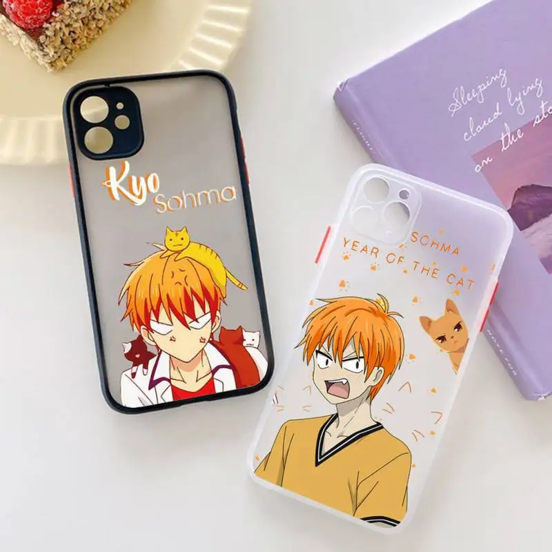 

Fruits Basket Kyo Sohma anime Phone Case matte transparent For iphone 7 8 11 12 13 plus mini x xs xr pro max cover