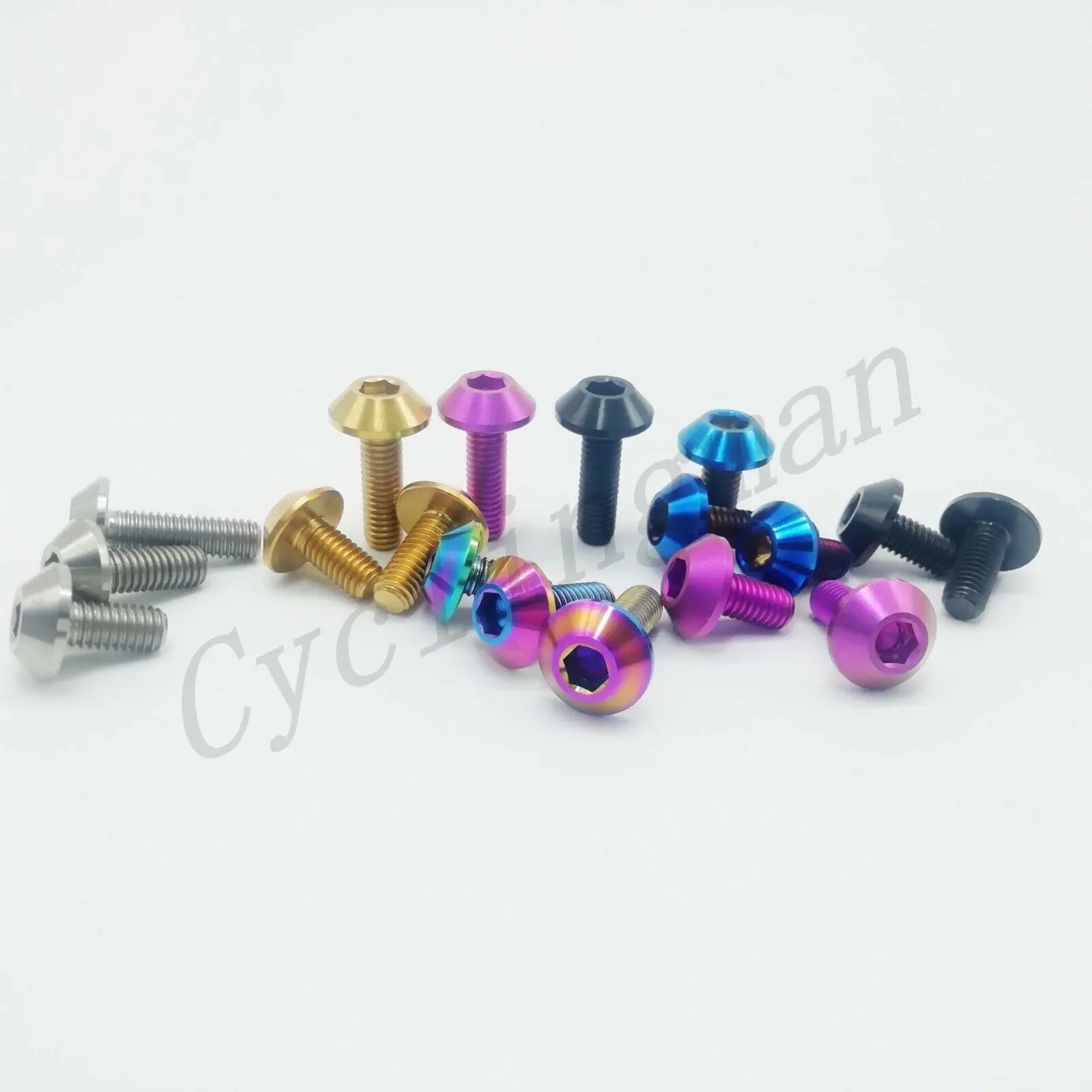 4 шт m6x12 мм M6x15 M6X20 m6x25 титановый велосипед мотоцикл шестигранник болт с головкой в