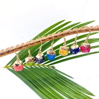 exquisite natural stone faceted hexagon emperor stone lantern earrings 9mm color charm fashion ladies fine jewelry diy accessory