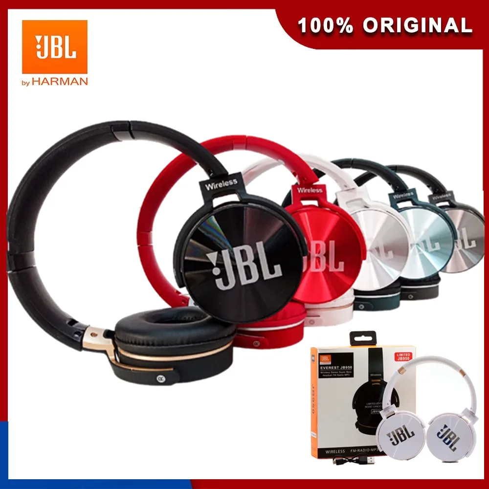 Original JBL 950 Bluetooth Earphones JBL Wireless Earphones Headphones Music Bass Sound Sports Headset Gaming Earbuds With Mic