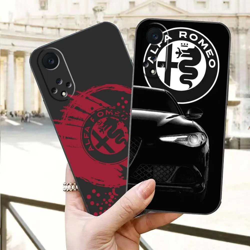 Case For Huawei NOVA Y90 Y70 Y61 10 9 9 Plus 8 8I 7 7I 6 SE 5 5I 4 3 3I 2 2S Lite Plus Pro Case Funda Italy Sport Car Alfa Romeo