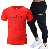 2022 champion paige mens sportswear spring autumn short sleeve long pants 2 piece set of casual sportswear brand clothing