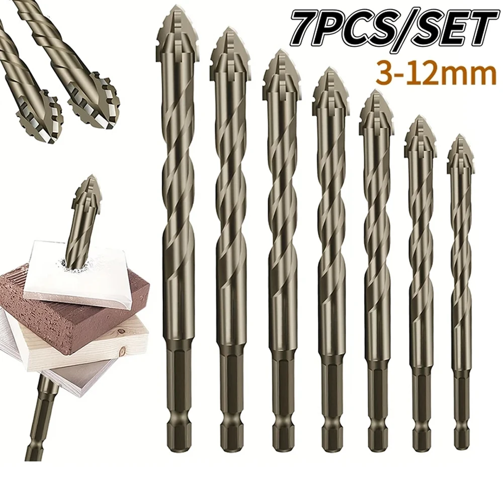 

Набор сверл PINTUDY 7 шт., 3-12 мм