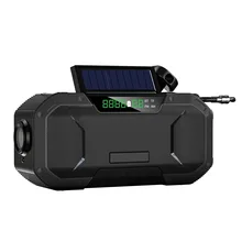 Outdoor Hand Crank Radio Camping Hiking Backpacking Flashlight Emergency Survival Phone Charger Power Bank Orange