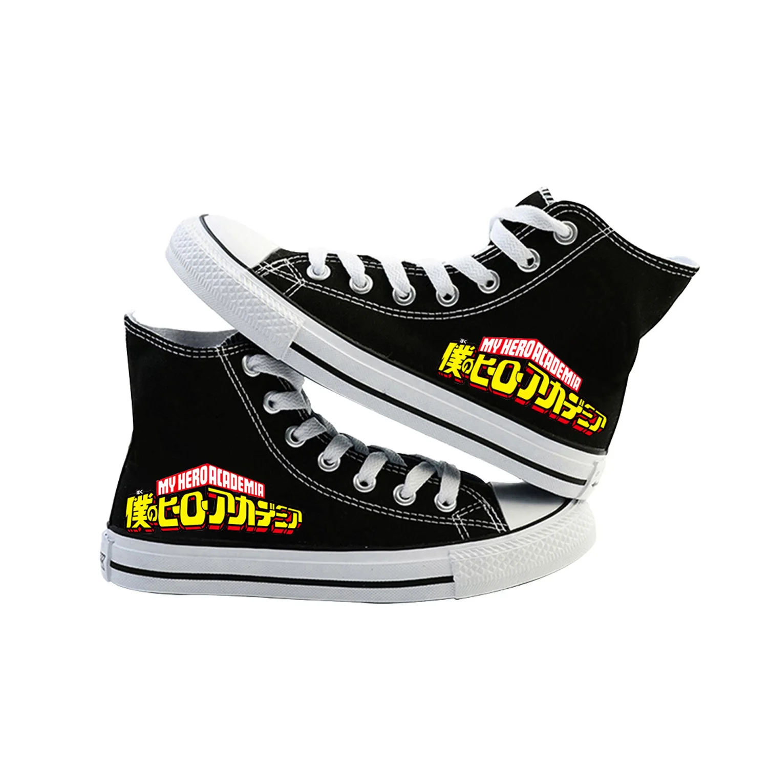

Кеды с высоким верхом для мальчиков и девочек, повседневные холщовые кроссовки с аниме «Моя геройская Академия», спортивная обувь для студентов, весна-осень