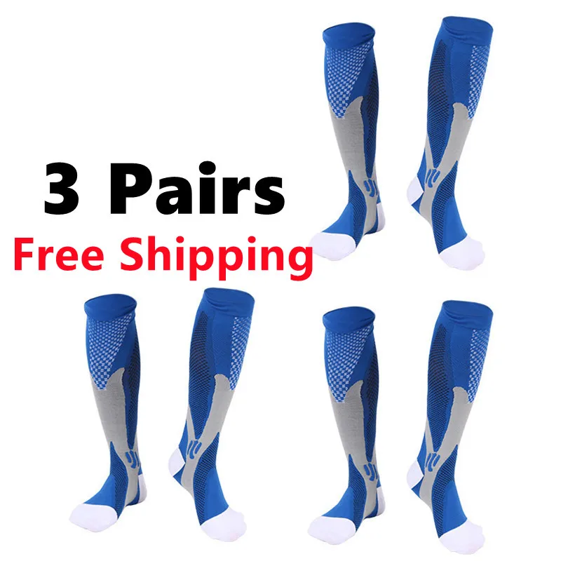 

3 Pairs Compression Socks for Women Men 20-30 MmHg Comfortable Anti Fatigue Athletic Medical Nursing Sport Running Stockings