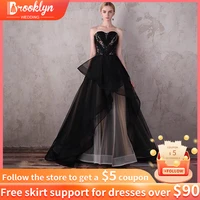 sexy strapless long black maxi dress prom womens evening summer night gown party maternity dresses ball gown formal party gown