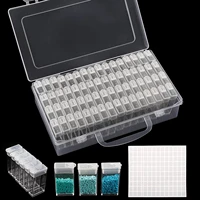 64 grids bead organizer storage box 5d diamond painting accessories tools rhinestones for diamond mosaic storage box