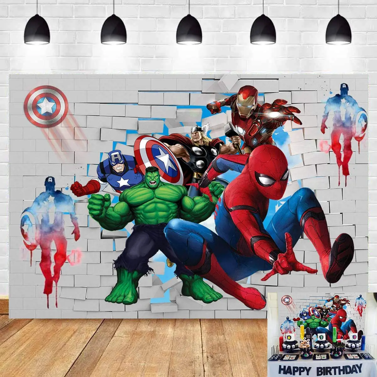 cartoon-the-avengers-superhero-spiderman-photography-background-for-boys-birthday-party-studio-booth-props-backdrop-supplies