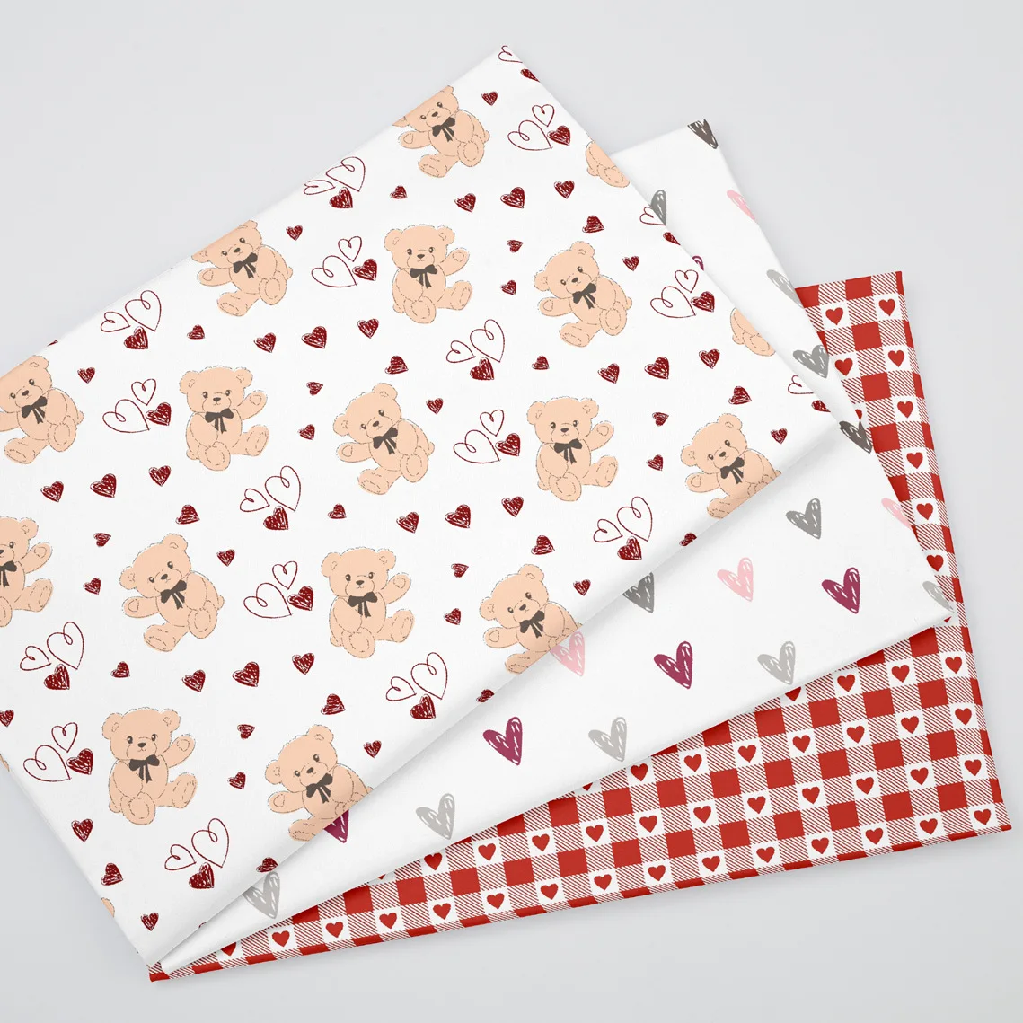 Сердце Медведь полоса DIY шитье лоскутное искусственное волокно для ручной работы