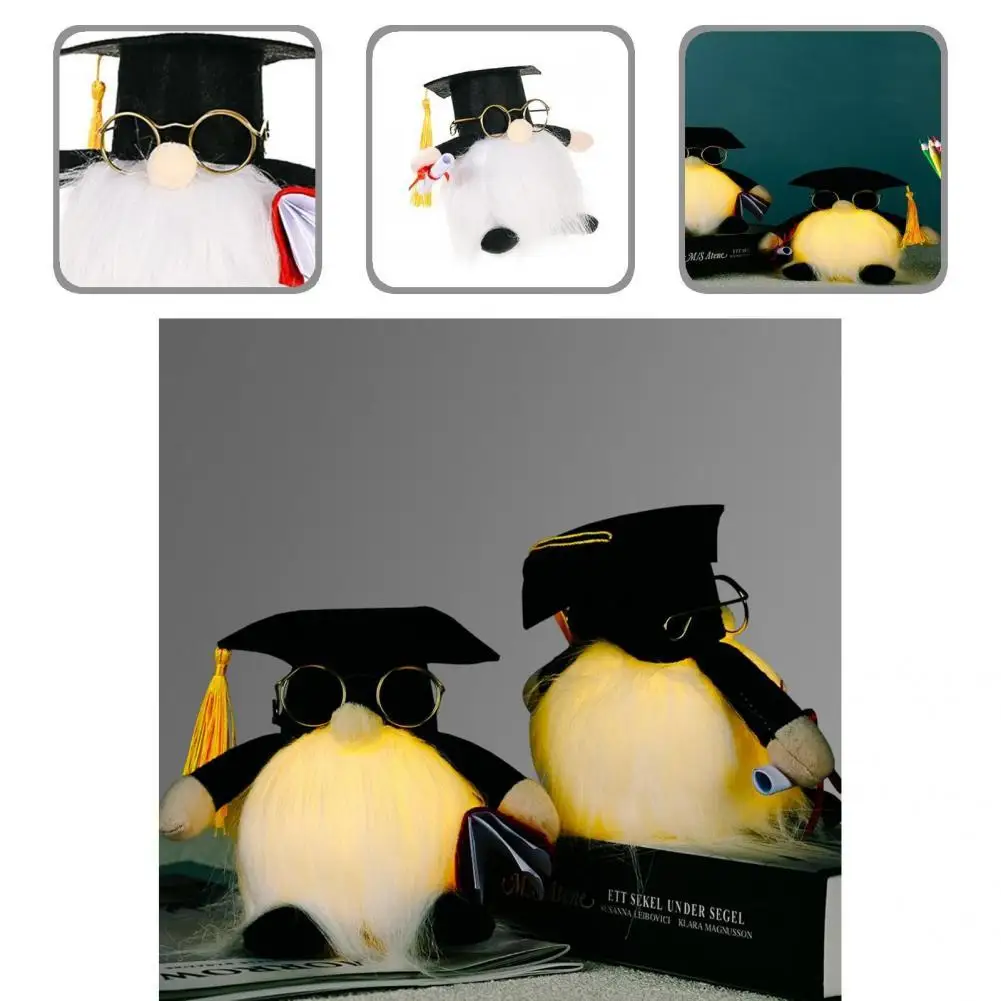 

Handicraft Doll Convenient 2 Types with Lamplet LED Polyester Cute Dwarf Doll Model for Gifts Doll Figurine Doll Display