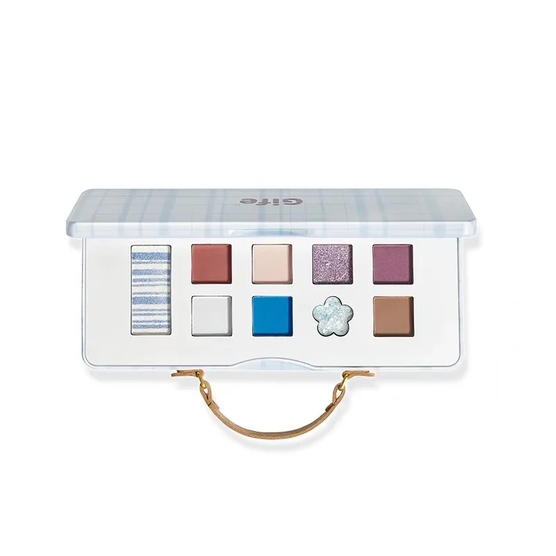 Gife маленькая корзина теней для век клетчатая палитра железная коробка жемчужная