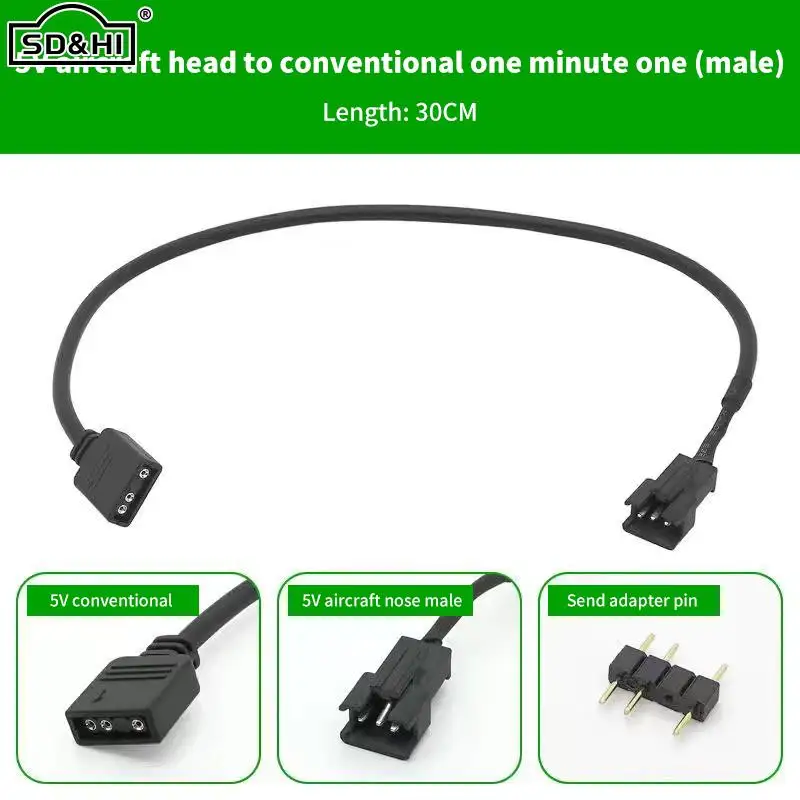 

12V 4Pin 5V 3Pin Motherboard RGB Symphony Light Bar Conversion Cable Adapter Cable For PC Computer LED Light Strip Line