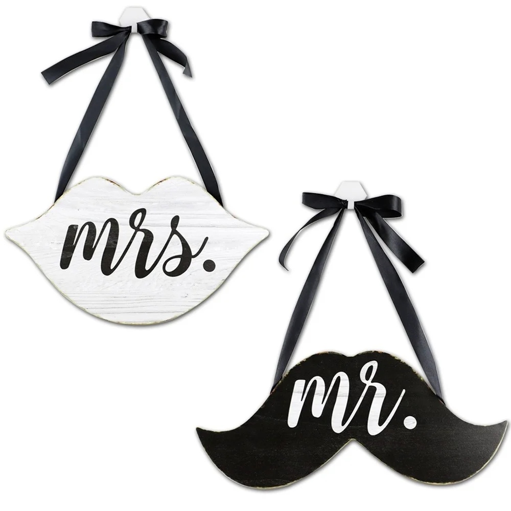 

Wooden Mr and Mrs Sign Wedding Dinning wall hanging Decorative Letter Wood Ornament Rustic Wedding Decorations Supplies