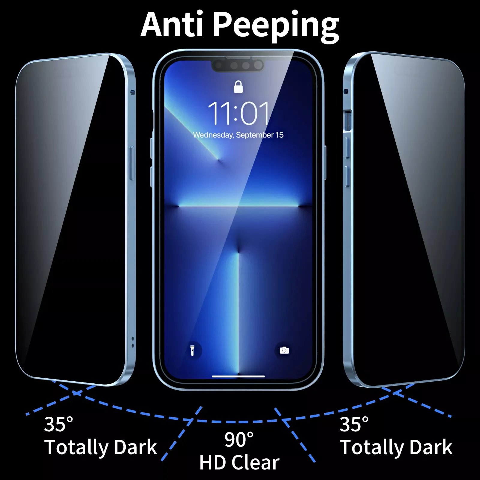

2022 Trend Anti Glare Case For iPhone 13 12 11 Pro MAX Mini Privacy Screen Glass Cover For iPhone 6 7 8 Plus XS XR Phone Case