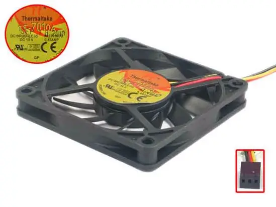 Вентилятор охлаждения сервера Everflow R127010DU, постоянный ток 12 В, 0,45 А, 70x70x10 мм, 3-проводной
