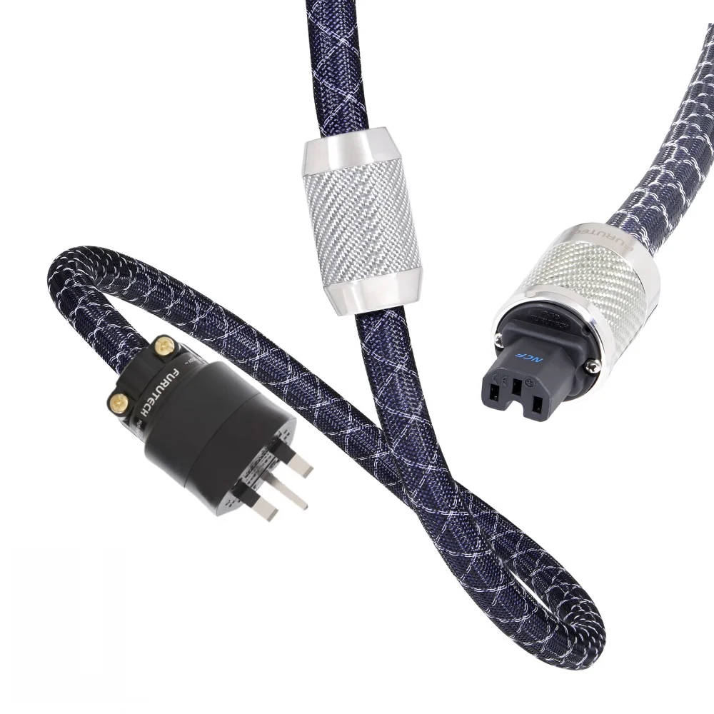 HiFi Schuko Furutech NCF nanoflux AC carbon fiber fever EU power cable FI-E50 plug audio | Электроника