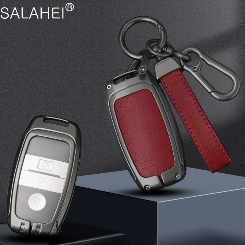 

Zinc Alloy Leather Car Key Case Fit For Kia Optima Sorento Niro Soul Ceed Rio 5 Sportage R KX3 K4 K5 Cerato Forte Picanto Stonic