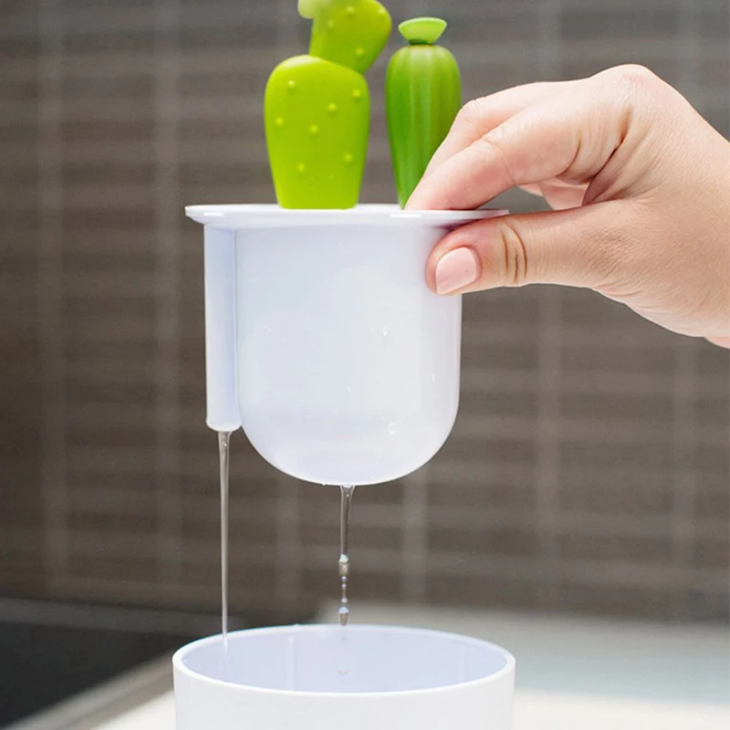 4 шт. набор щеток для чистки бутылочек мультяшный кактус детских с длинной ручкой