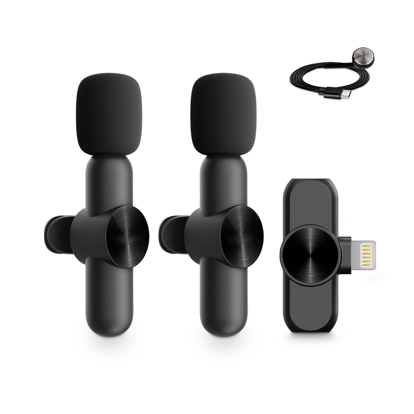 

Беспроводной петличный микрофон 2022, шумоподавление, запись аудио и видео, мини-микрофон для IPhone, Android, живые игры, Vlog