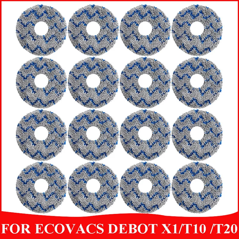 Фото Сменные насадки-тряпки для роботов-пылесосов Ecovacs DEEBOT X1/T10/T20, запасные части №1
