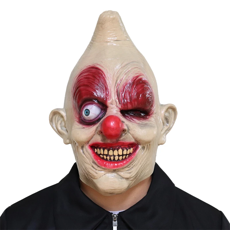 

Одноглазная маска клоуна на Хэллоуин, маска призрака, фестиваля, ужасов, маскарада, косплея, вечерние, ужасная маска зомби, головной убор