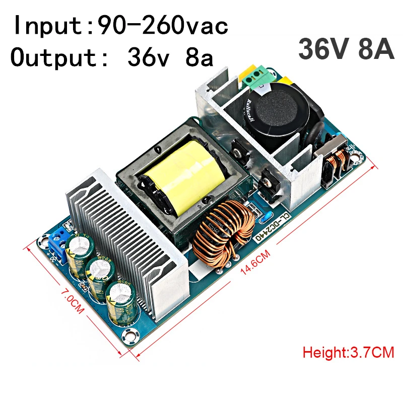 

288w DC 36V 8A Power Supply Module Input voltage 90-260vac switching power supply module AC-DC ndustrial bare board