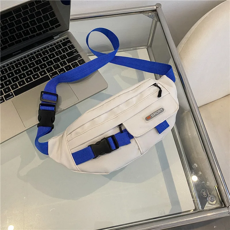 

INS Korean Edition Tide Chest Bag 2022 New Student Casual Outdoor Sports Crossbody Bag Oxford Cloth Simple Shoulder Bag