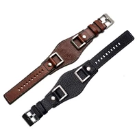 24mm high quantity genuine leather for fossil jr1157 watch band accessories vintage style strap with stainless steel joint