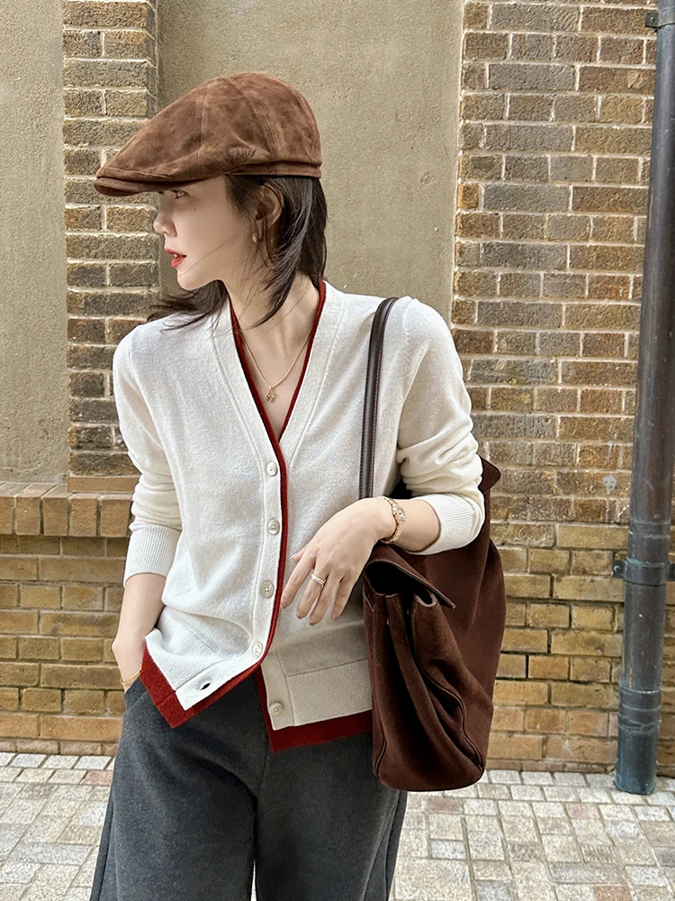 Libelin Sisy контрастного цвета искусственный вязаный свитер из двух предметов