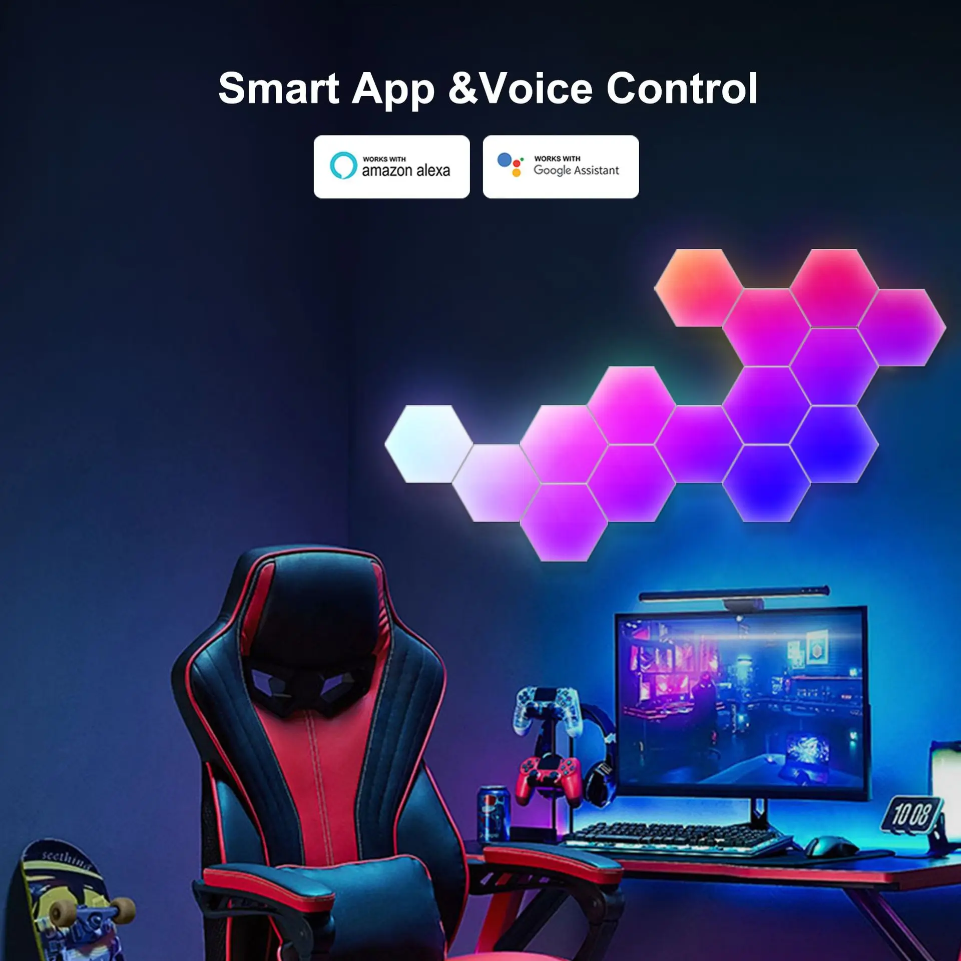 

Умная настенная лампа с Bluetooth и голосовым управлением