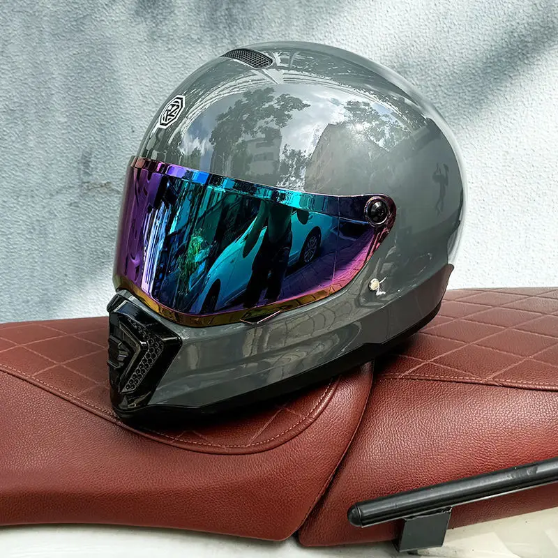 Спортивный шлем Casco в стиле ретро Анфас мотоциклетный мужской и женский для