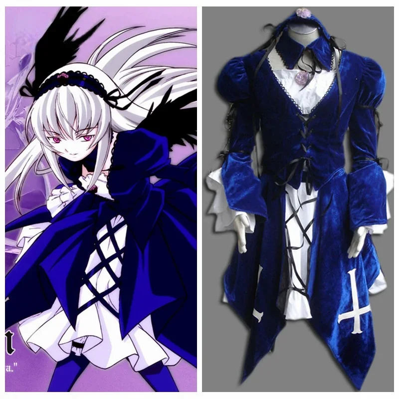 Аниме Rozen Maiden аниме Suigintou Хэллоуин косплей для детского костюма и взрослых