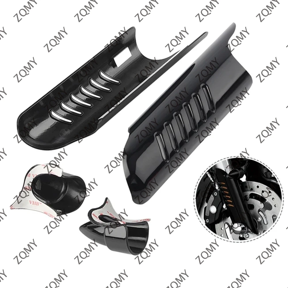 

Дефлекторы нижних ножек вилки мотоцикла, хромированная крышка для Harley Touring FLHT 2000-2007 2008 2009 2010 2012 2013 черный/хром