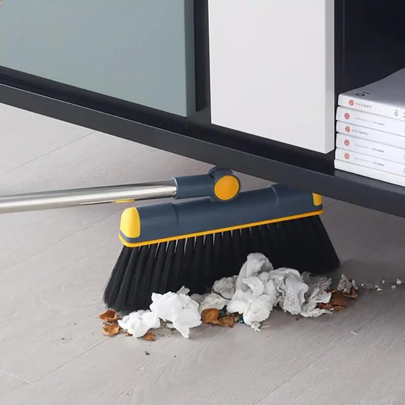 

Soft Bristle Broom Broom And Dustpan Set Dustpan With Teeth Stand Up Broom & Dustpan Combo For Office Household Cleaning Tools