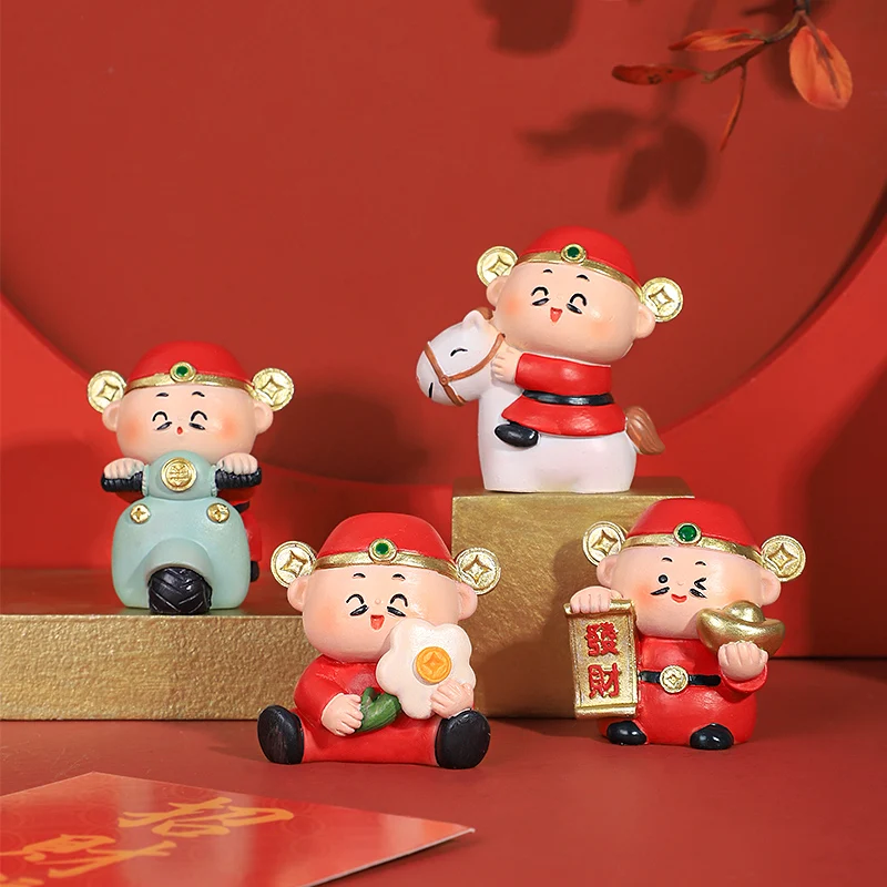 Roogo Бог Фортуны статуэтка из смолы