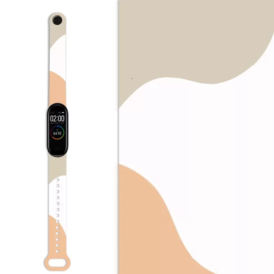 

Ремешок с узором для Xiaomi Mi Band 3 4 5 6, силиконовый браслет с цветами для Xiaomi 5 6