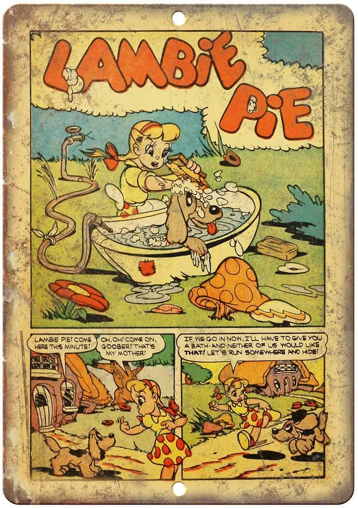 WANLN парковка Lambie Pie комикс металлический жестяной знак для дома гаража бар поставки легкий и интересный наружный Декор 12X8 Inc