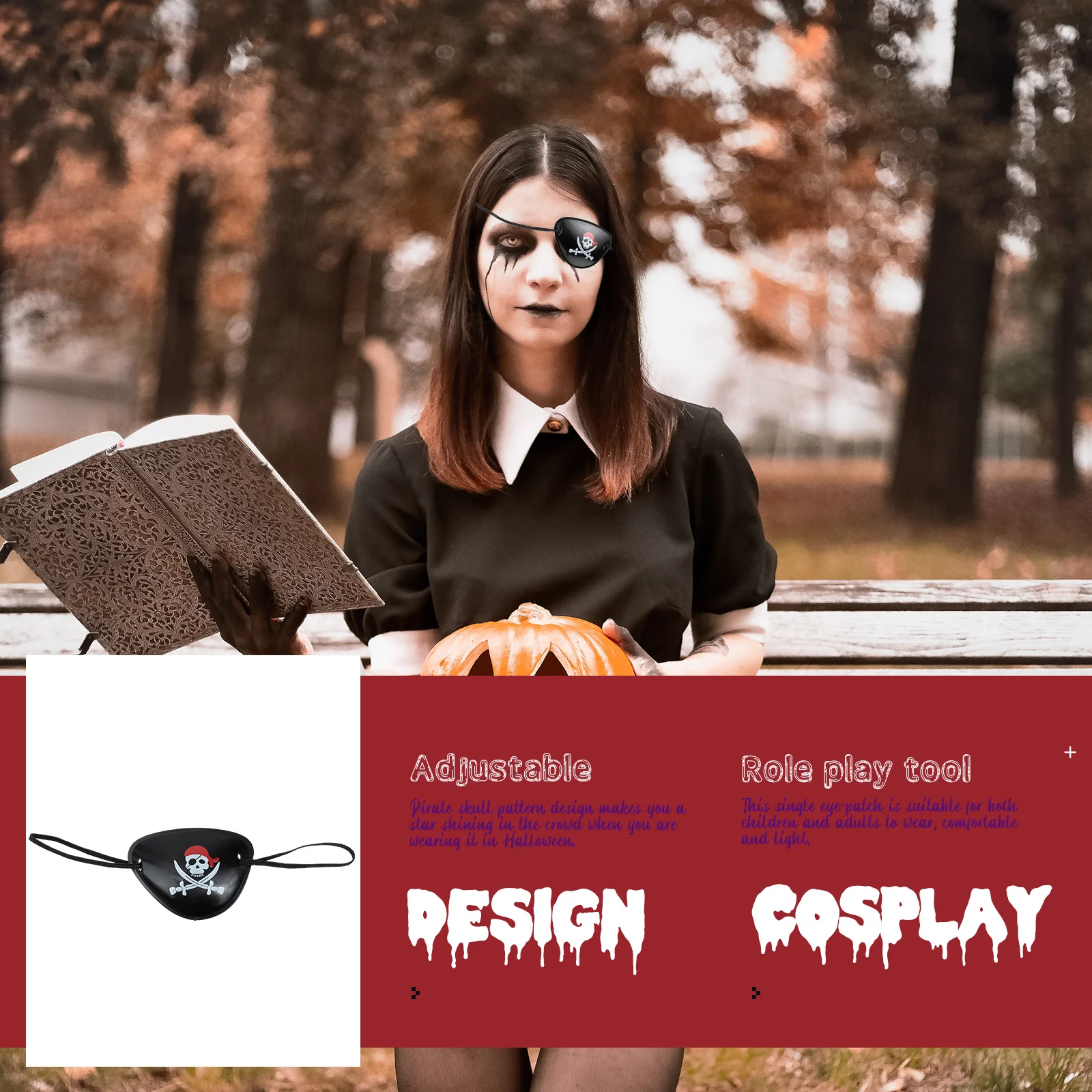 Пиратские костюмы на Хэллоуин с повязкой глаза маскарадная маска украшение для