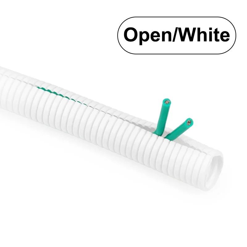 

Белая полипропиленовая гофрированная труба AD11,6/13/15,8 ~ 34,5 мм, кабельная пластиковая изолированная трубка, защитный рукав, автомобильный жгут проводов, корпус 1/3/5 метров